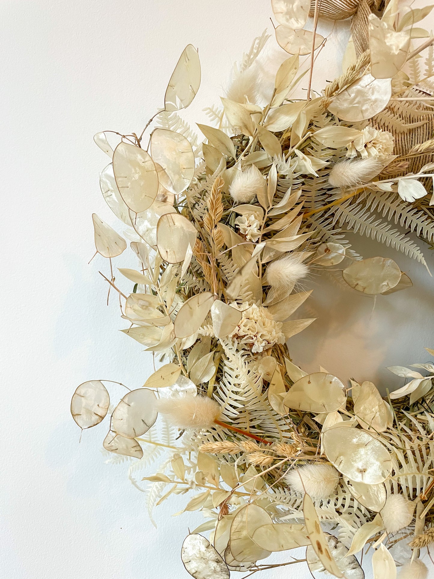Natural everlasting dried flower wreath - home decor